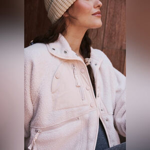 NWT FP Movement X Hatch Hit The Slopes Fleece Jacket - Large - Canvas Ivory